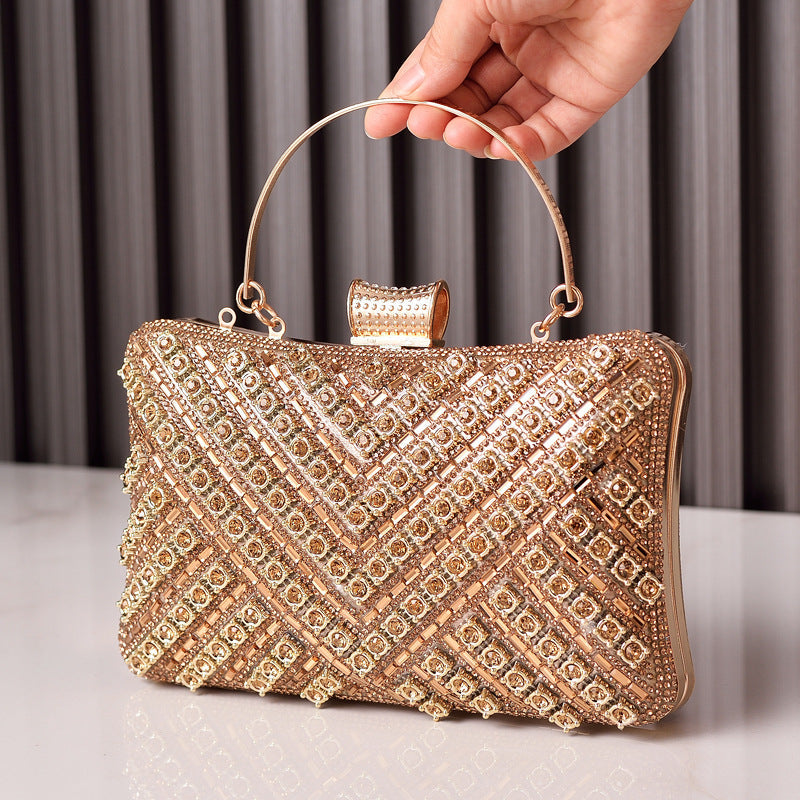 Colorful Rhinestone Evening Bag Fashionable Clutch for Parties