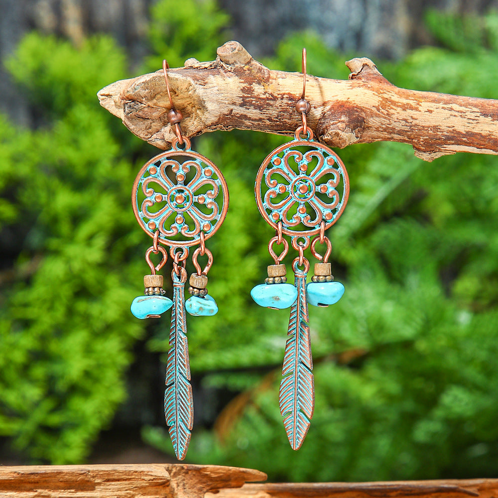 Bohemian Vintage Tassel Earrings Set Handmade Zinc Alloy Accessories
