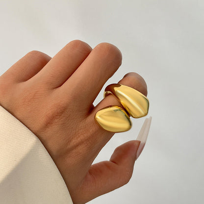 Trendy Geometric Metal Rings Set For Women