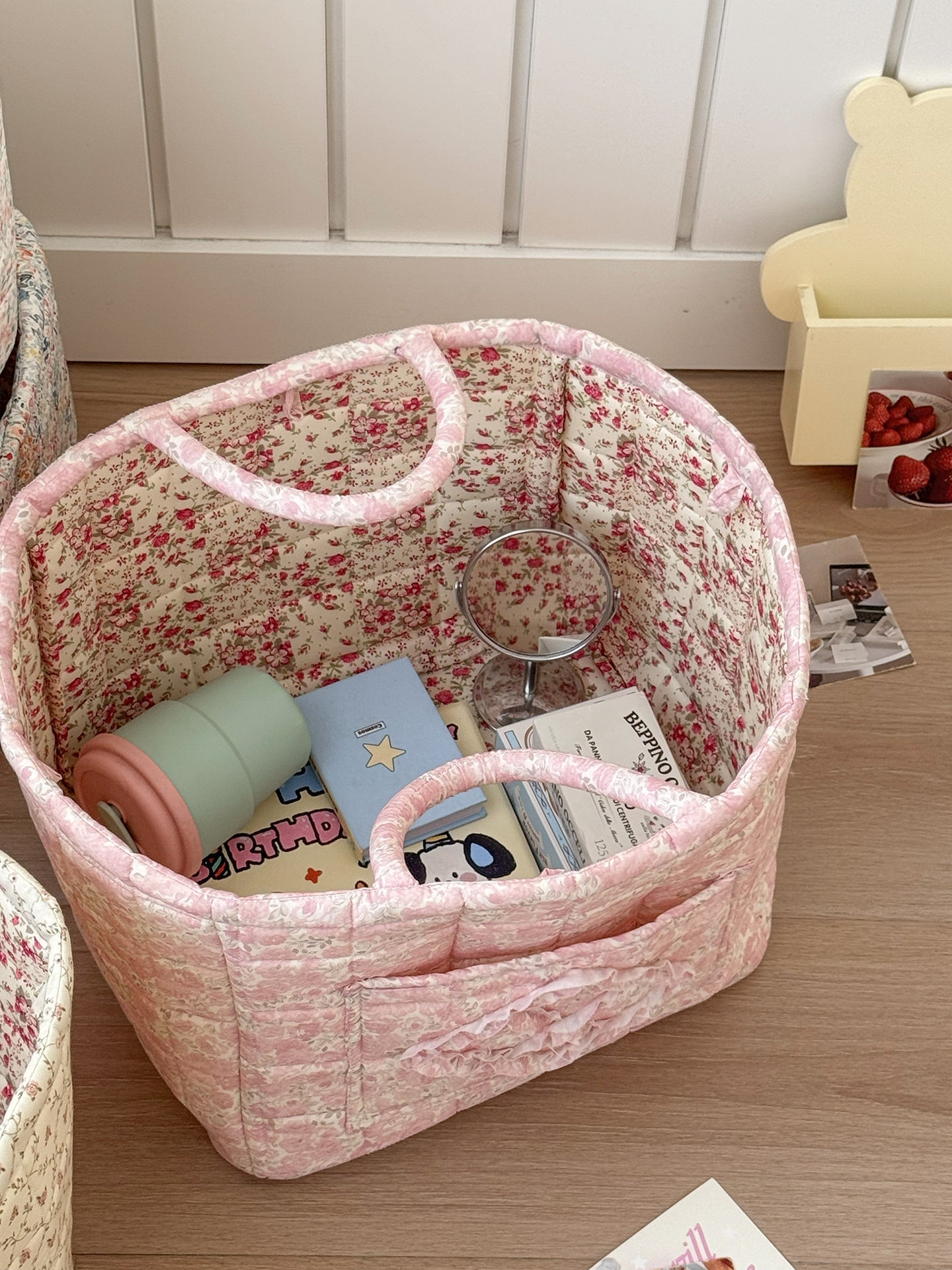 Floral Storage Basket Lightweight Collapsible Storage Box