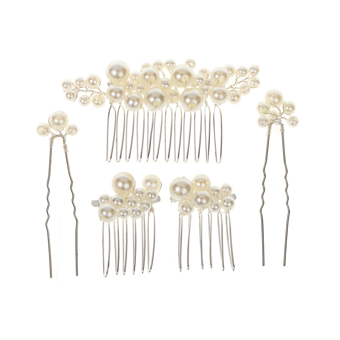 Retro Baroque Pearl Hair Fork Wedding Hair Accessories Set