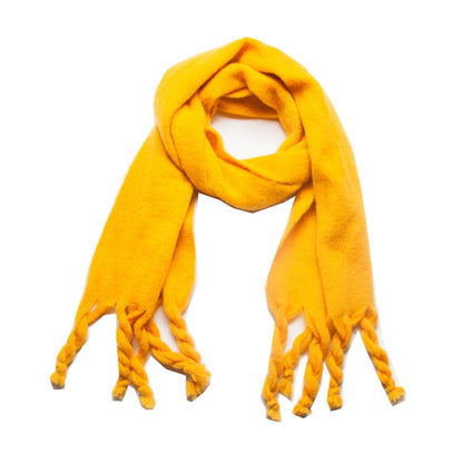 Simple Solid Color Tassel Scarves