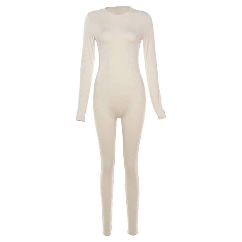 Sexy High-Waisted Jumpsuit With Zipper For Women