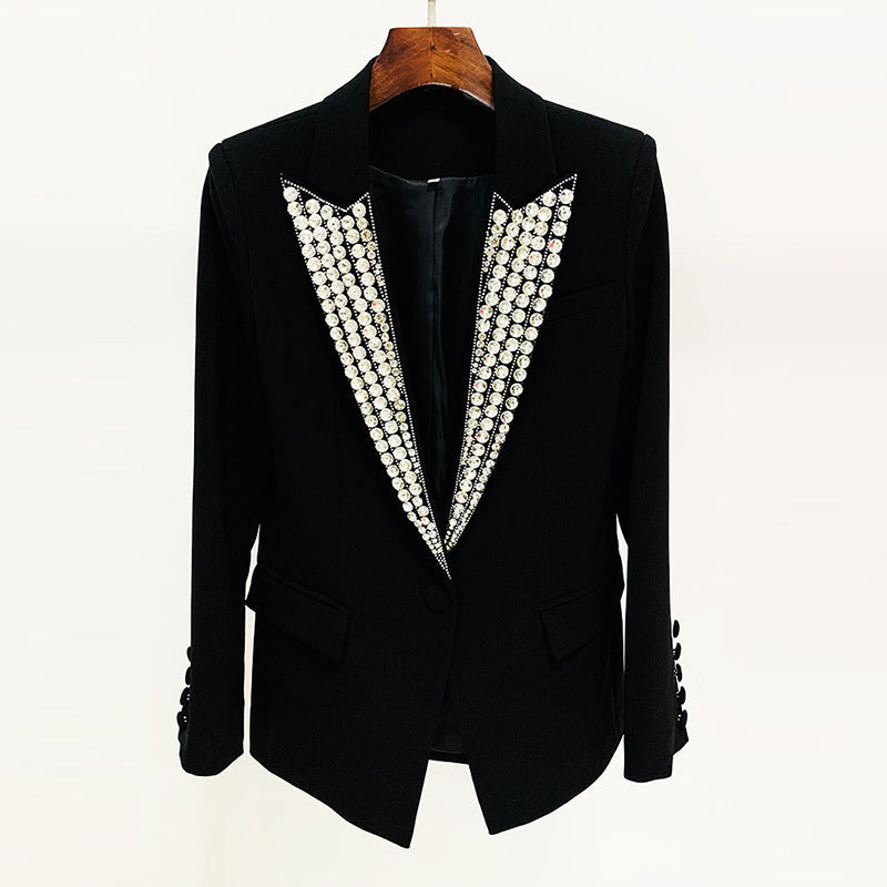 Tailored Jacket with Rhinestones