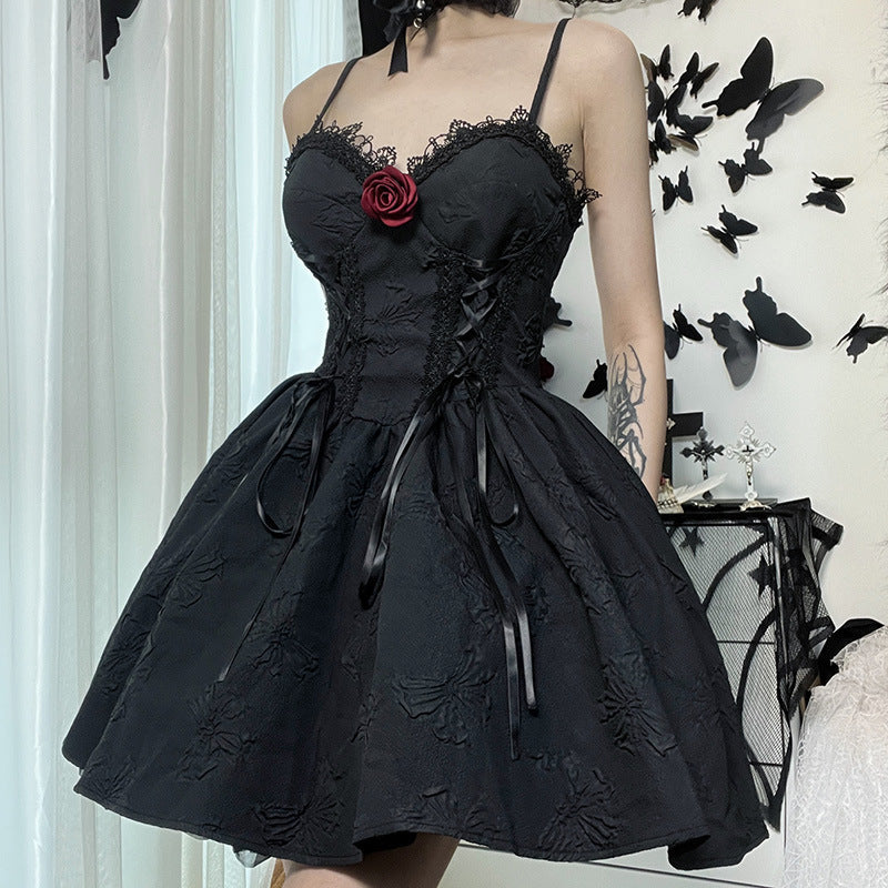 Summer Lace Trim Casual A-Line Dress