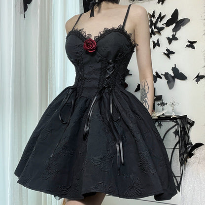 Summer Lace Trim Casual A-Line Dress