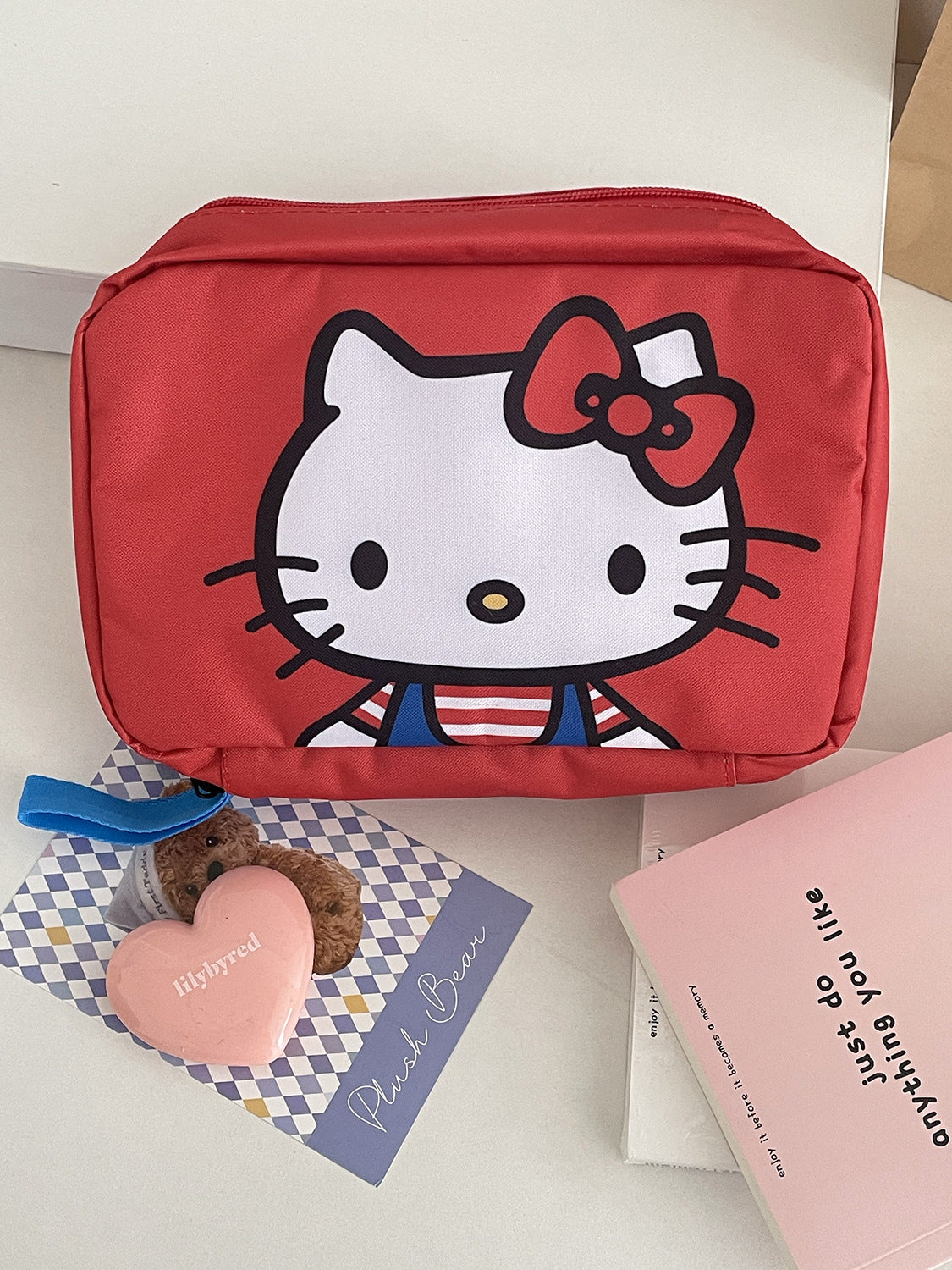 Hellokitty Foldable Makeup Bag Cute Cartoon Travel Organizer