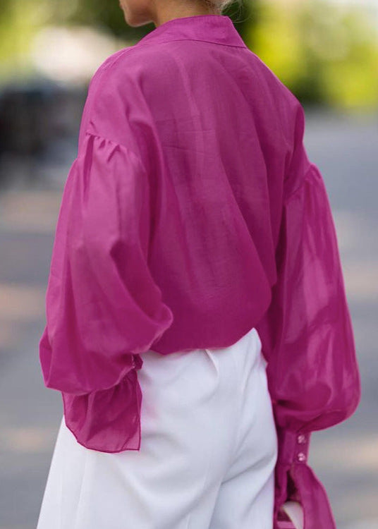 Sheer Oversized Button Up Shirt Lightweight Fabric