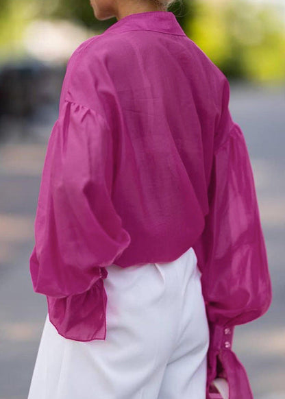 Sheer Oversized Button Up Shirt Lightweight Fabric