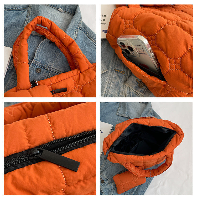 Simple Solid Color LargeÂ Capacity Tote Bag