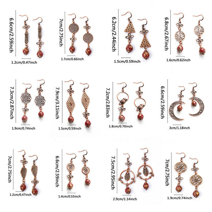Elegant Vintage Leaf Dangle Earrings Zinc Alloy Art Design