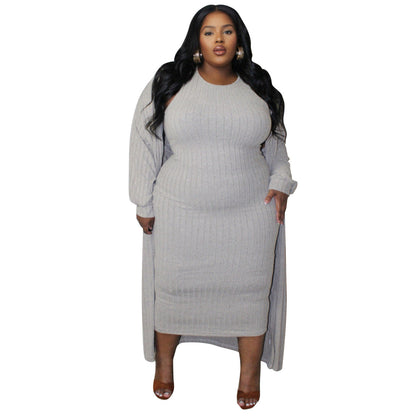 Fashionable Long Sleeve Jacket Set Plus Size For Fall