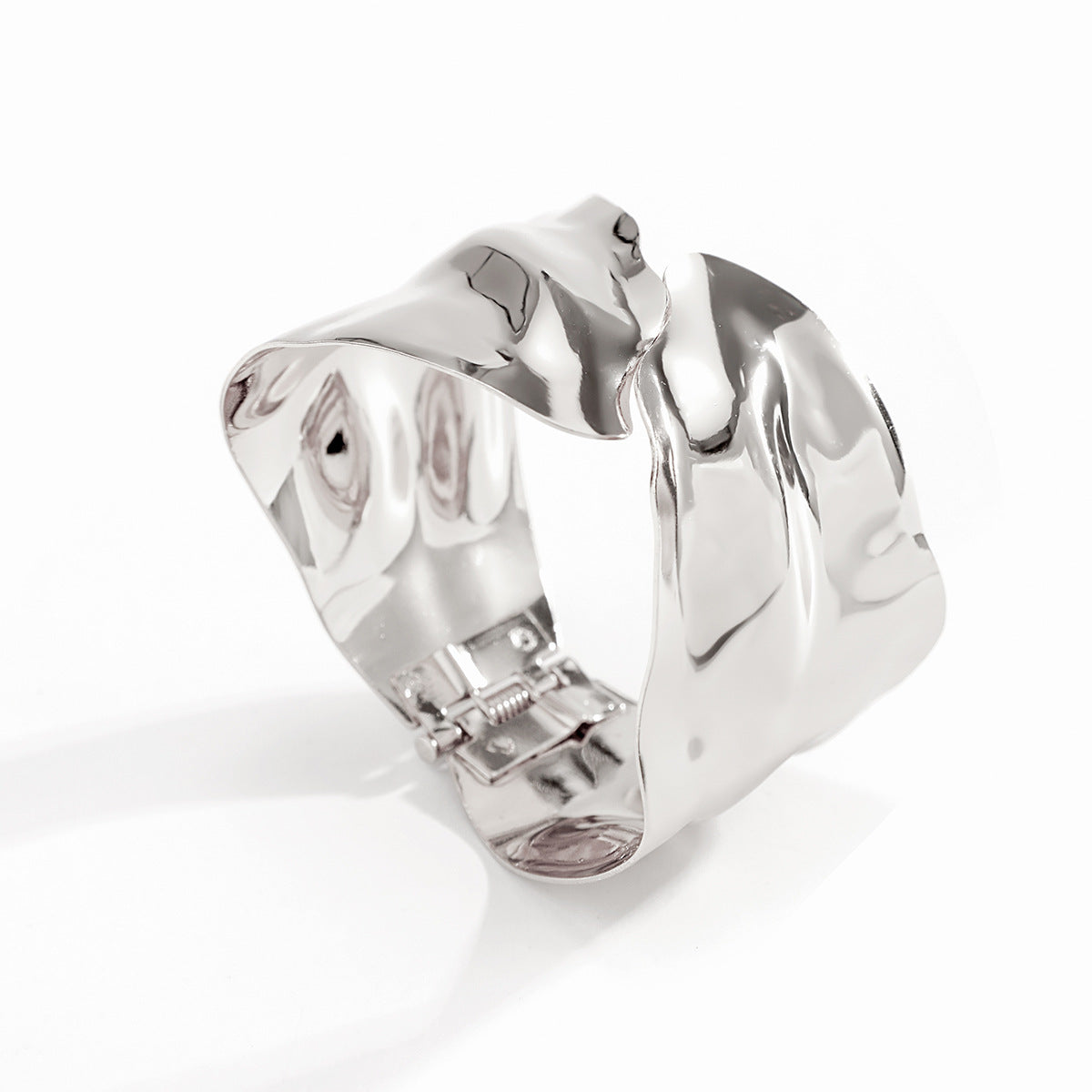 Geometric Cutout Metal Cuff Bracelet Trendy Fashion Jewelry