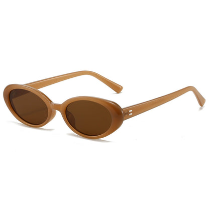 Retro Oval Frame Sunglasses Stylish UV400 Protection
