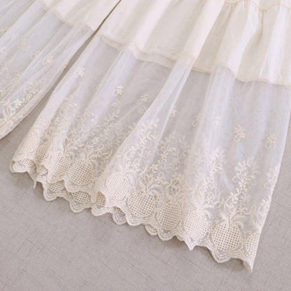 Sweet Elegant Lace Panel Wide Leg Trousers for Women