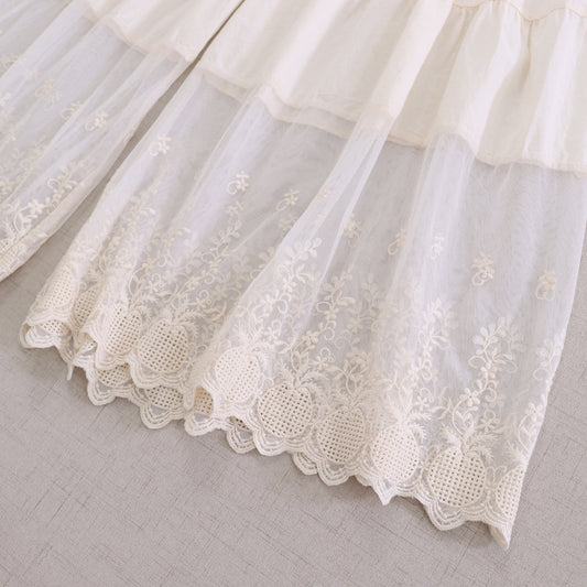 Sweet Elegant Lace Panel Wide Leg Trousers for Women