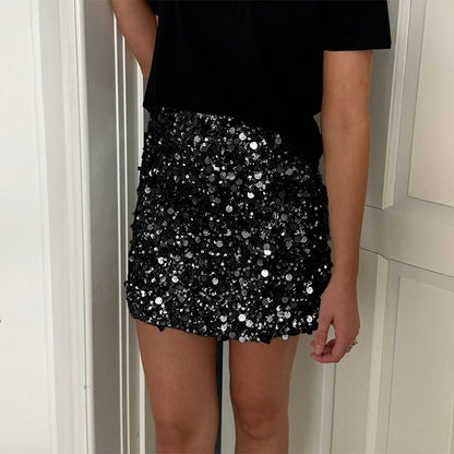 Elegant Sequin Bodycon Skirt for Women