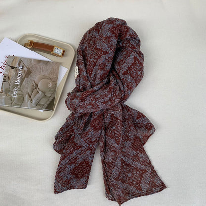 Scarvii - Vintage Floral Pleated Scarf