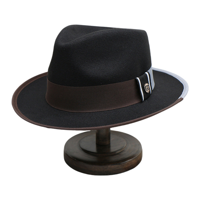 Vintage Style Wool Felt Fedora Hat for Men and Women