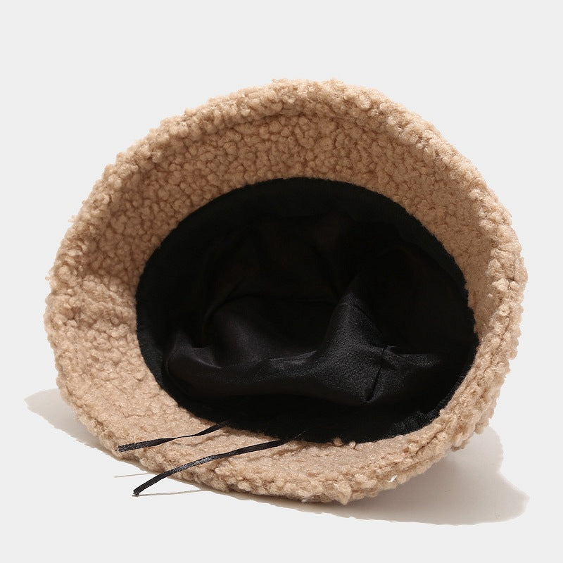 Solid Color Simple Lambswool Winter Buckrt Hats