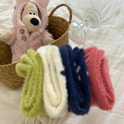 Cute Fuzzy Fleece Thick Warm Crew Socks
