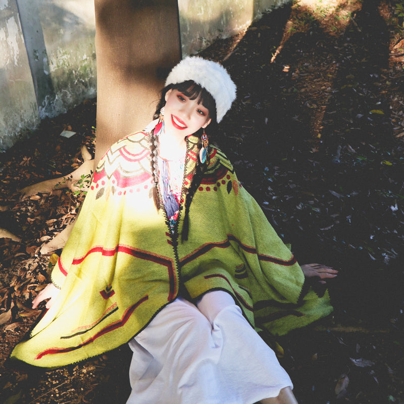 Ethnic And Ancient Style Warm Shawl Travel And Holiday Scarf