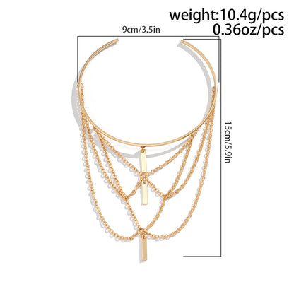 Punk Tassel Hang Chain Arm Cuff
