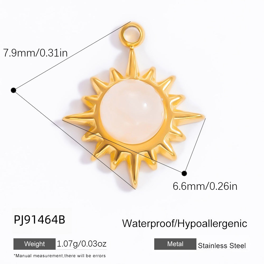 Natural Stone DIY Jewelry Accessories Stainless Steel 18K Gold Necklace Bracelet