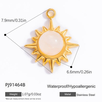 Natural Stone DIY Jewelry Accessories Stainless Steel 18K Gold Necklace Bracelet