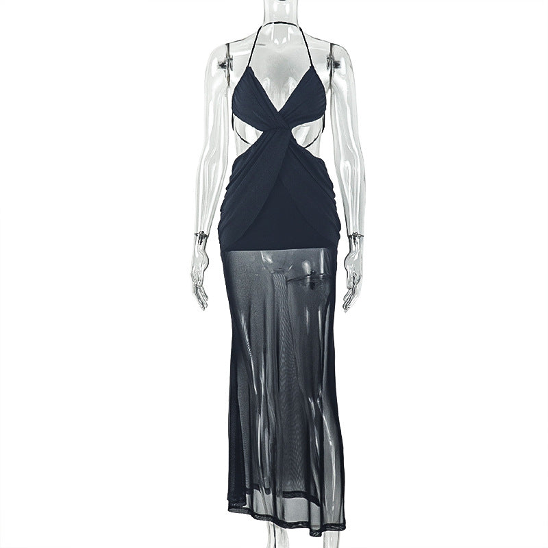 Sexy Backless Bodycon Midi Dress - Trendy Casual Wear