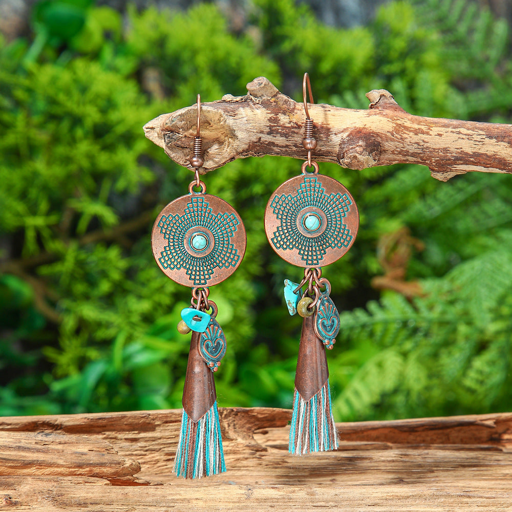 Vintage Geometric Earrings Set Bohemian Style