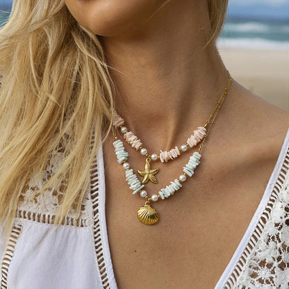 Pearl Shell Pendant Cute Necklace