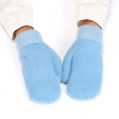 Winter Mittens Warm Fleece Cozy Knit Gloves