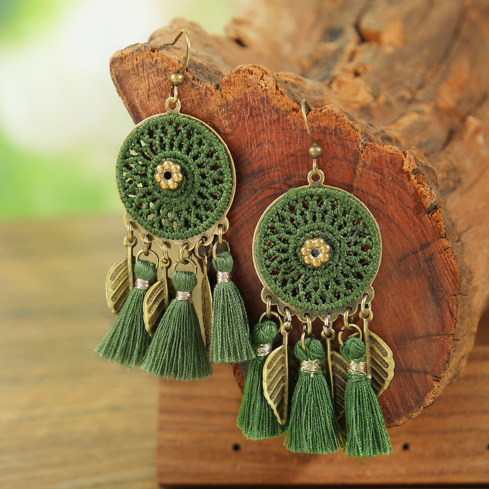 Bohemian Handmade Tassel Earrings For Travel Photography