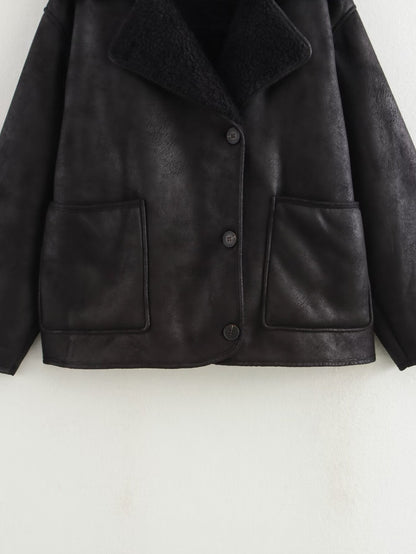 Winter Trendy Lapel Collar Thicken Warm Jacket