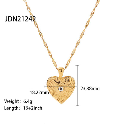 Vintage Diamond Heart Necklace