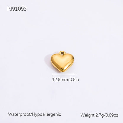 Heart Shaped Ocean Necklace Stainless Steel 18k Gold Pendant