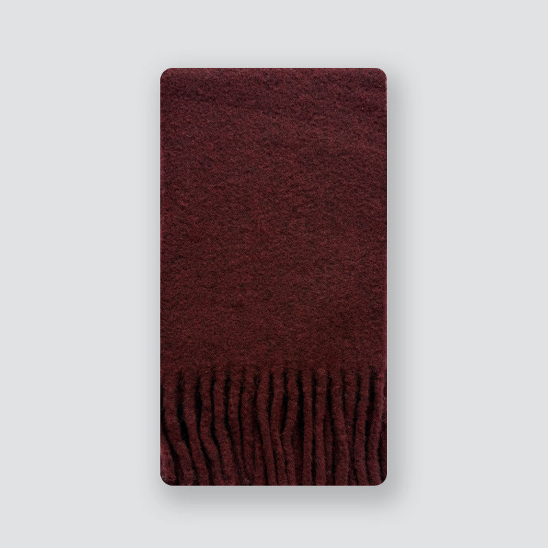 Alpaca Blend Scarf with Fringe - Elegant All-Season Accessory