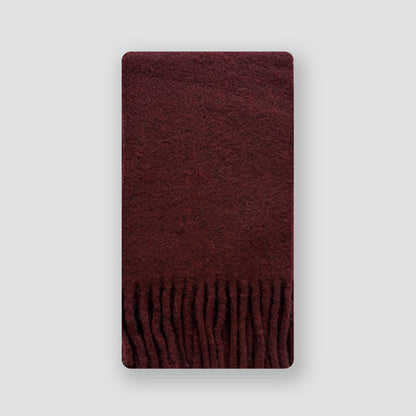 Alpaca Blend Scarf with Fringe - Elegant All-Season Accessory