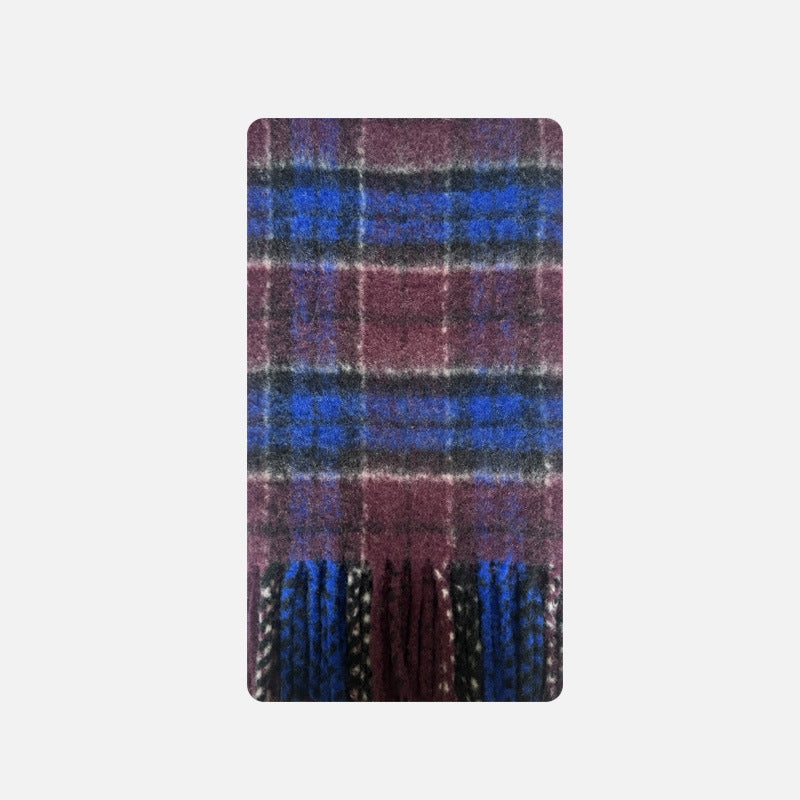 Soft Winter Color Contrast Plaid Warm Scarf