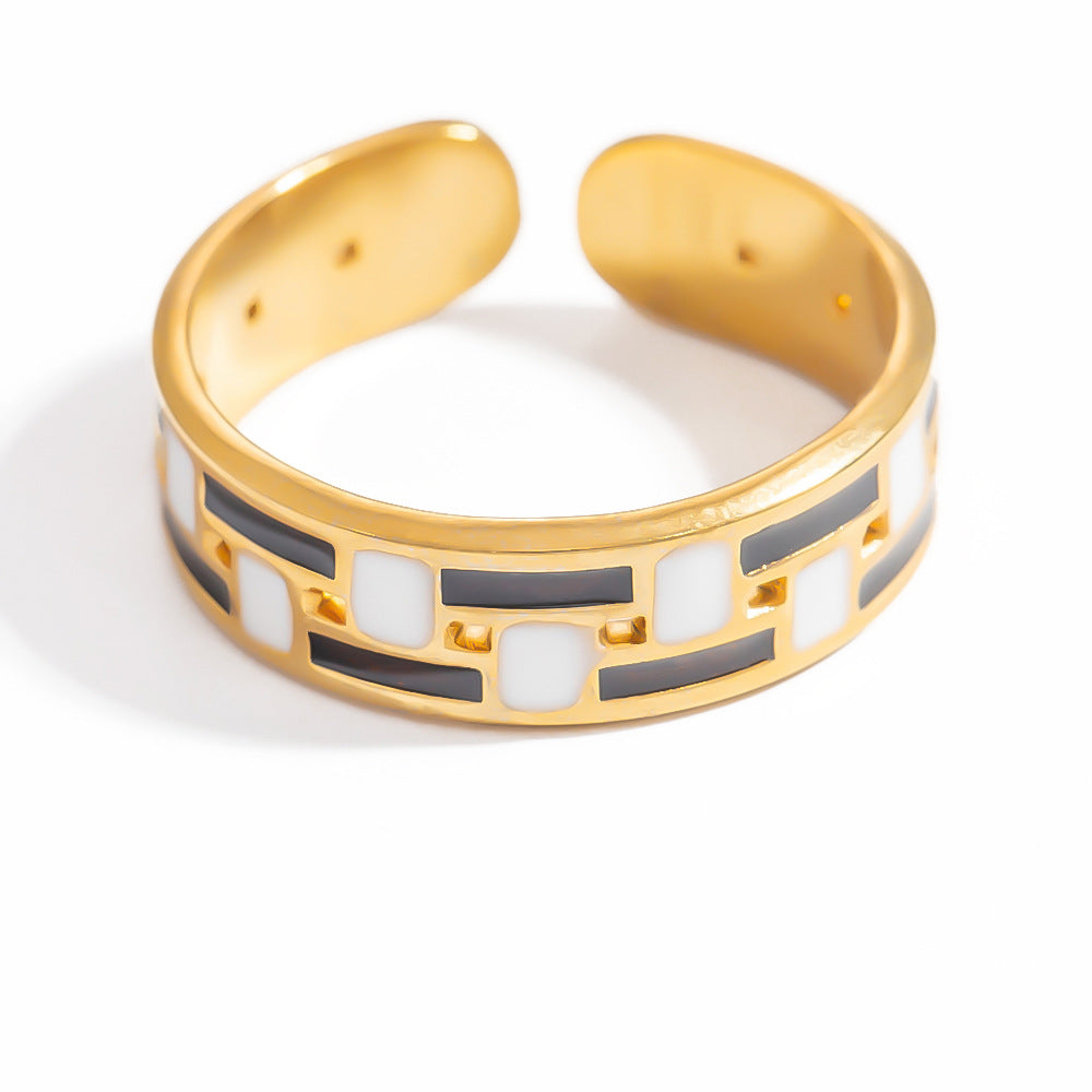 Trendy Open-Style Titanium Steel Rings for Women