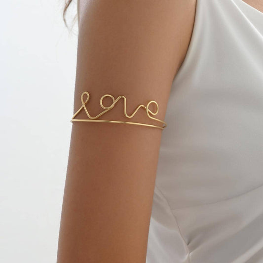 Letter LOVE Simple Arm Cuff