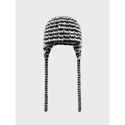 Winter Handmade Crochet Ear Flap Tassel Knit Hat