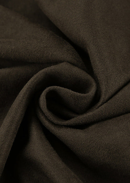 Suede Trench Coat With Tailored Fit And Classic Collar
