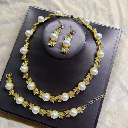 Trendy Retro Pearl Necklace Set for Women