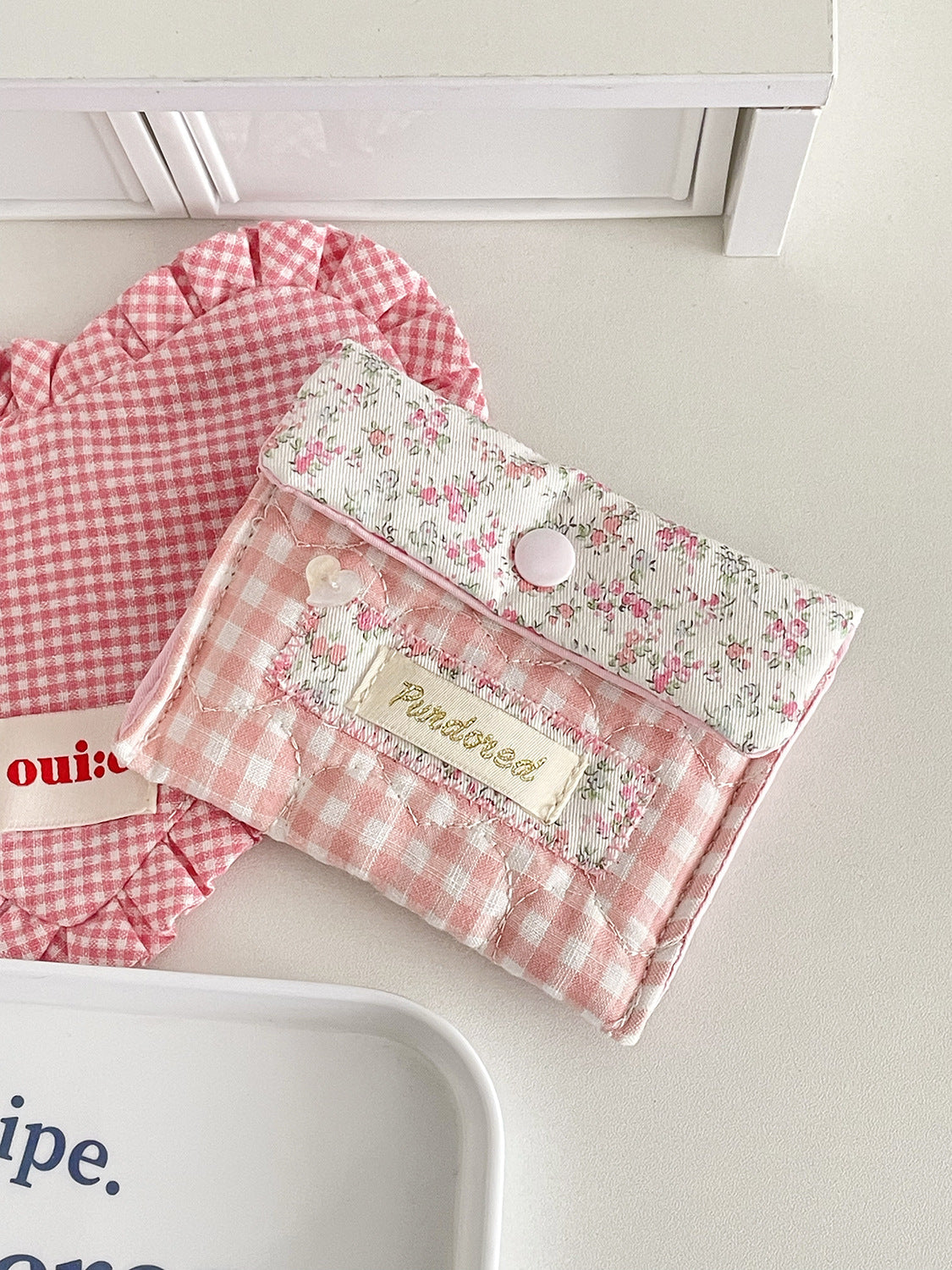 Floral Pattern Storage Pouch Stylish Cotton Bag