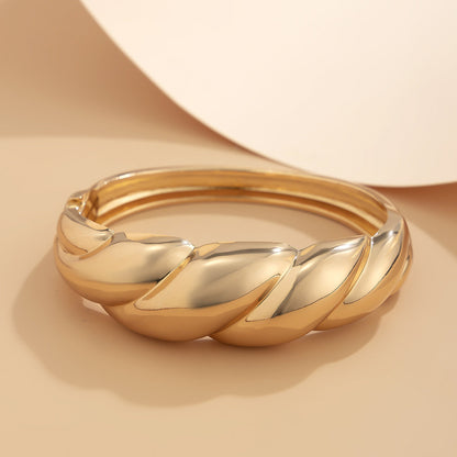 Irregular Openwork Alloy Spring Bracelet Set