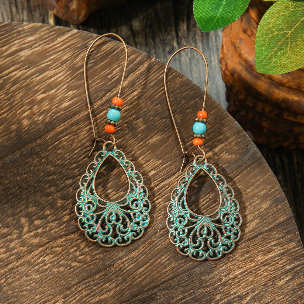 Bohemian Style Metal Earrings Vintage Tassel Earrings for Women