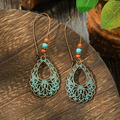 Bohemian Style Metal Earrings Vintage Tassel Earrings for Women