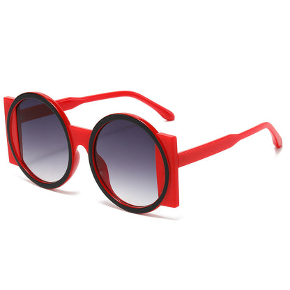 Round Frame Colorful Sunglasses Trendy Fashion Glasses